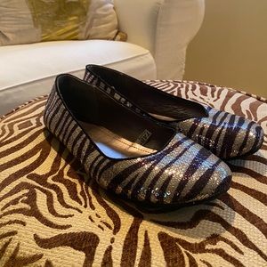 Mossimo Supply Co Sparkly Zebra Flats - Women’s 10